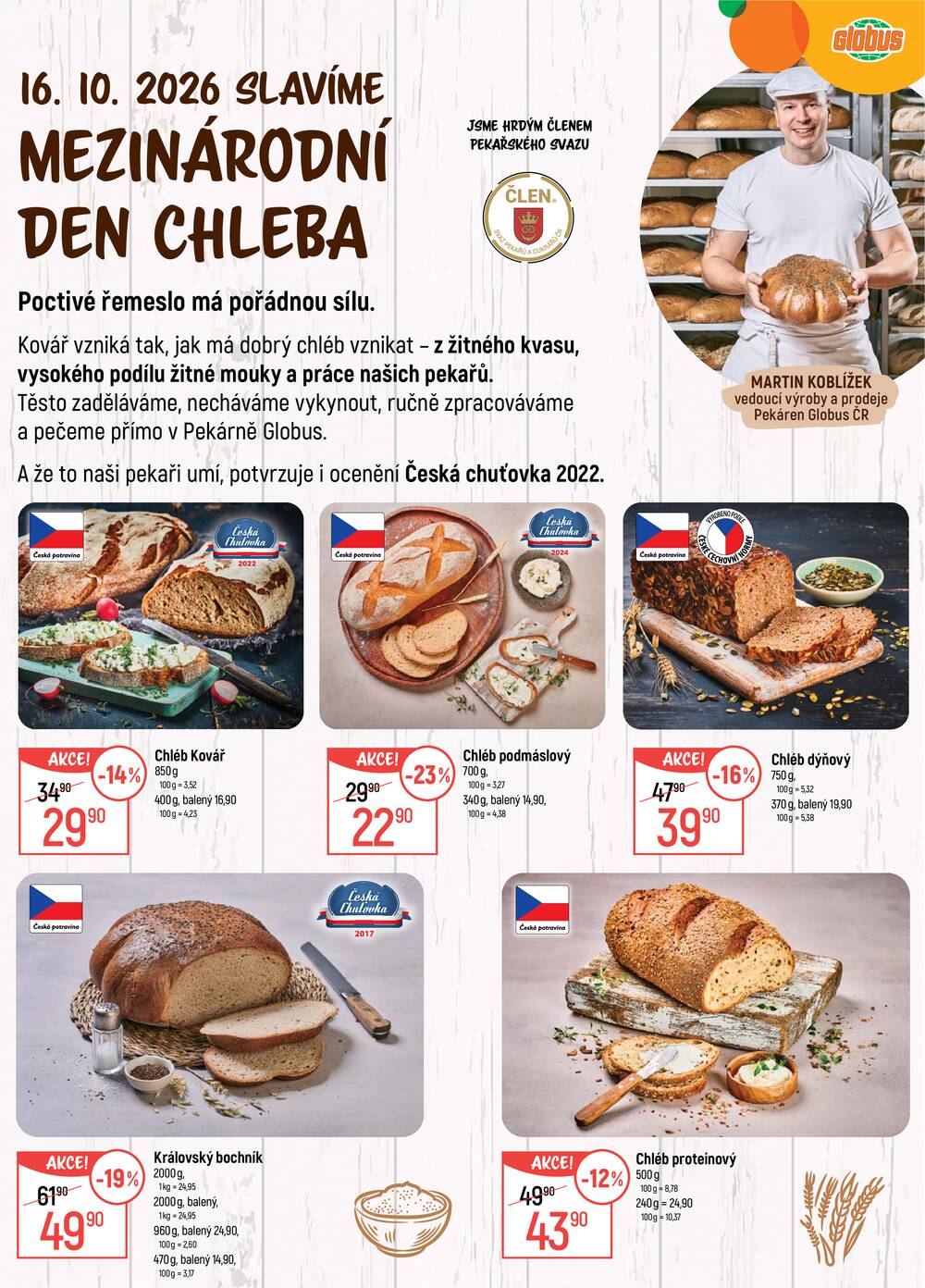 Akční leták Globus 14.10. - 20.10.2026 - Globus Praha - Zličín