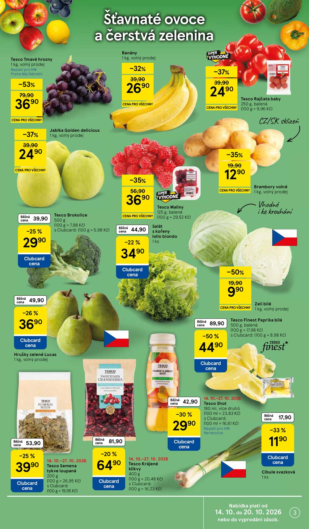 Tesco hypermarkety od 14.10. do 20.10.2026