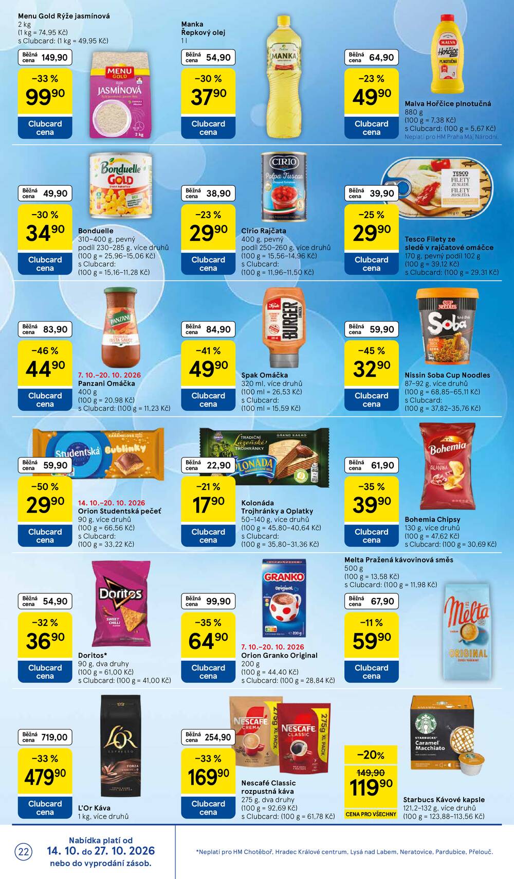 Tesco hypermarkety od 14.10. do 20.10.2026