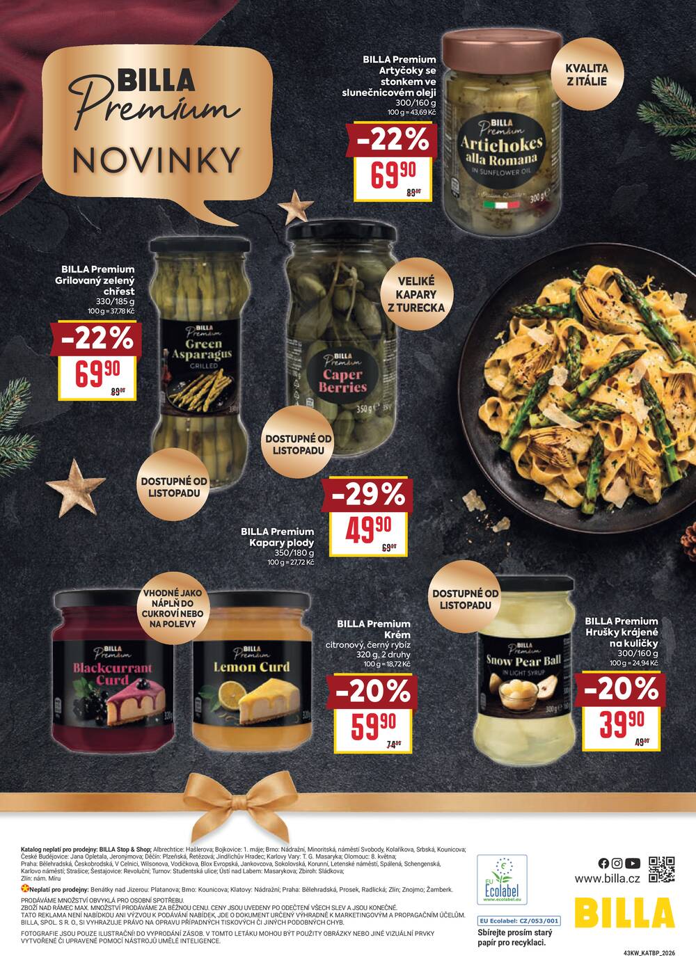 BILLA katalog Premium od 21.10. do 31.12.2026