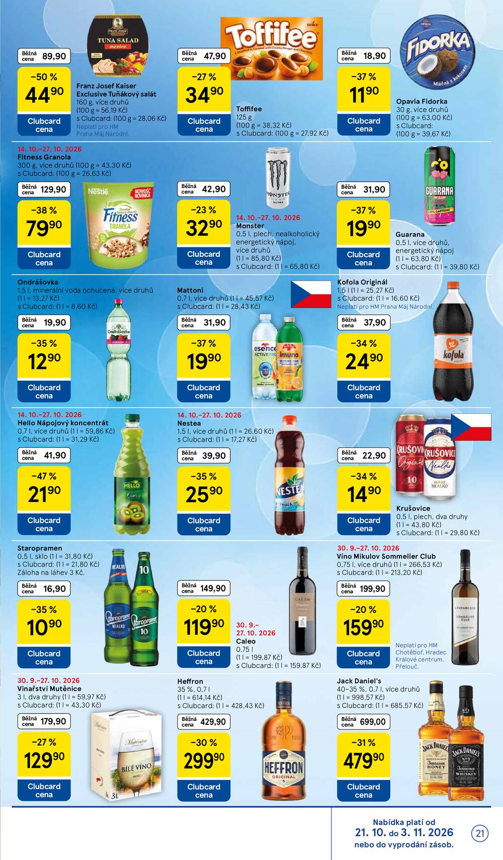 Tesco hypermarkety od 21.10. do 27.10.2026