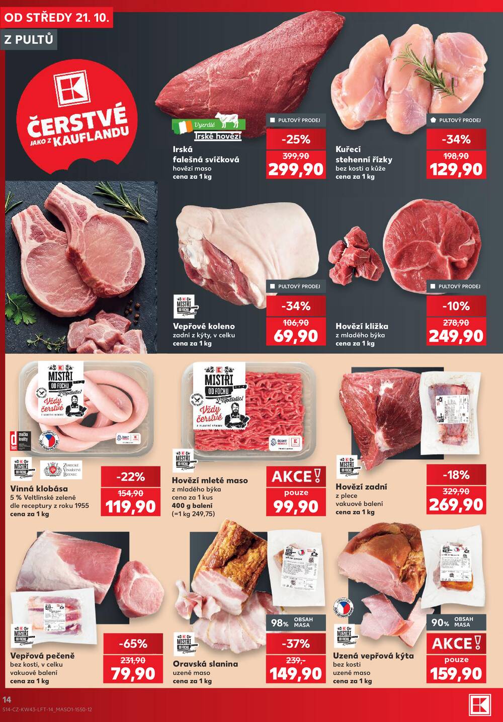 Leták Kaufland - Kaufland 21.10. - 27.10. - Kaufland - Strakonice - strana 14