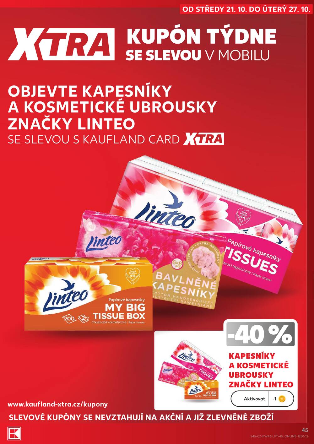 Leták Kaufland - Kaufland 21.10. - 27.10. - Kaufland - Strakonice - strana 45 Leták Kaufland - Kaufland 21.10. - 27.10. - Kaufland - Strakonice - strana 45