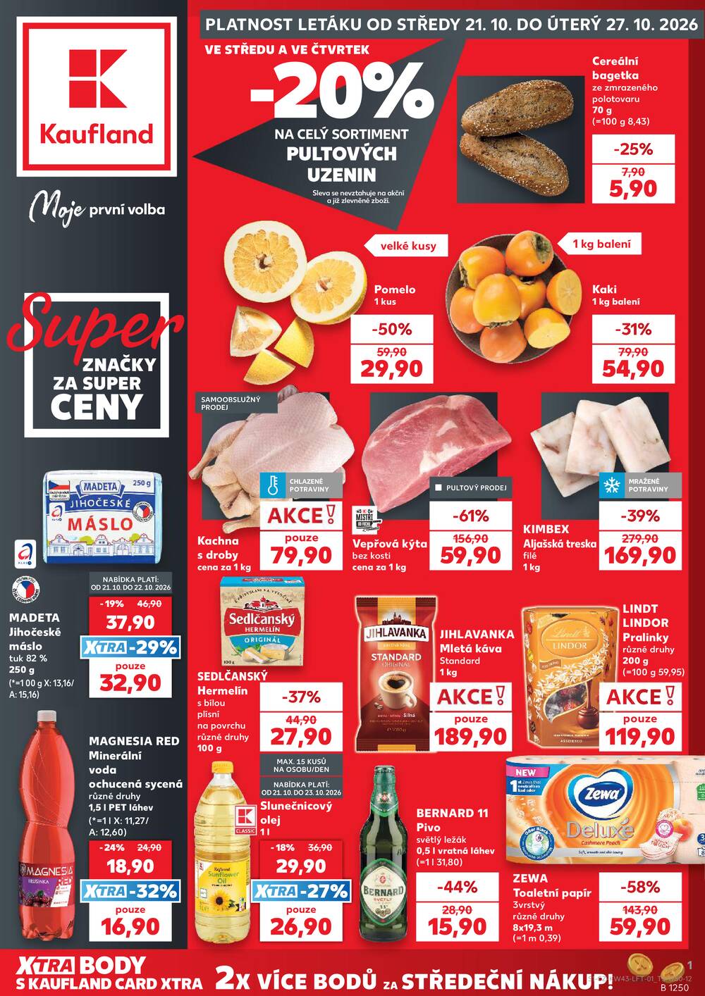 Leták Kaufland - Kaufland 21.10. - 27.10. - Kaufland - Teplice (Čs. Dobrovolců) - strana 1