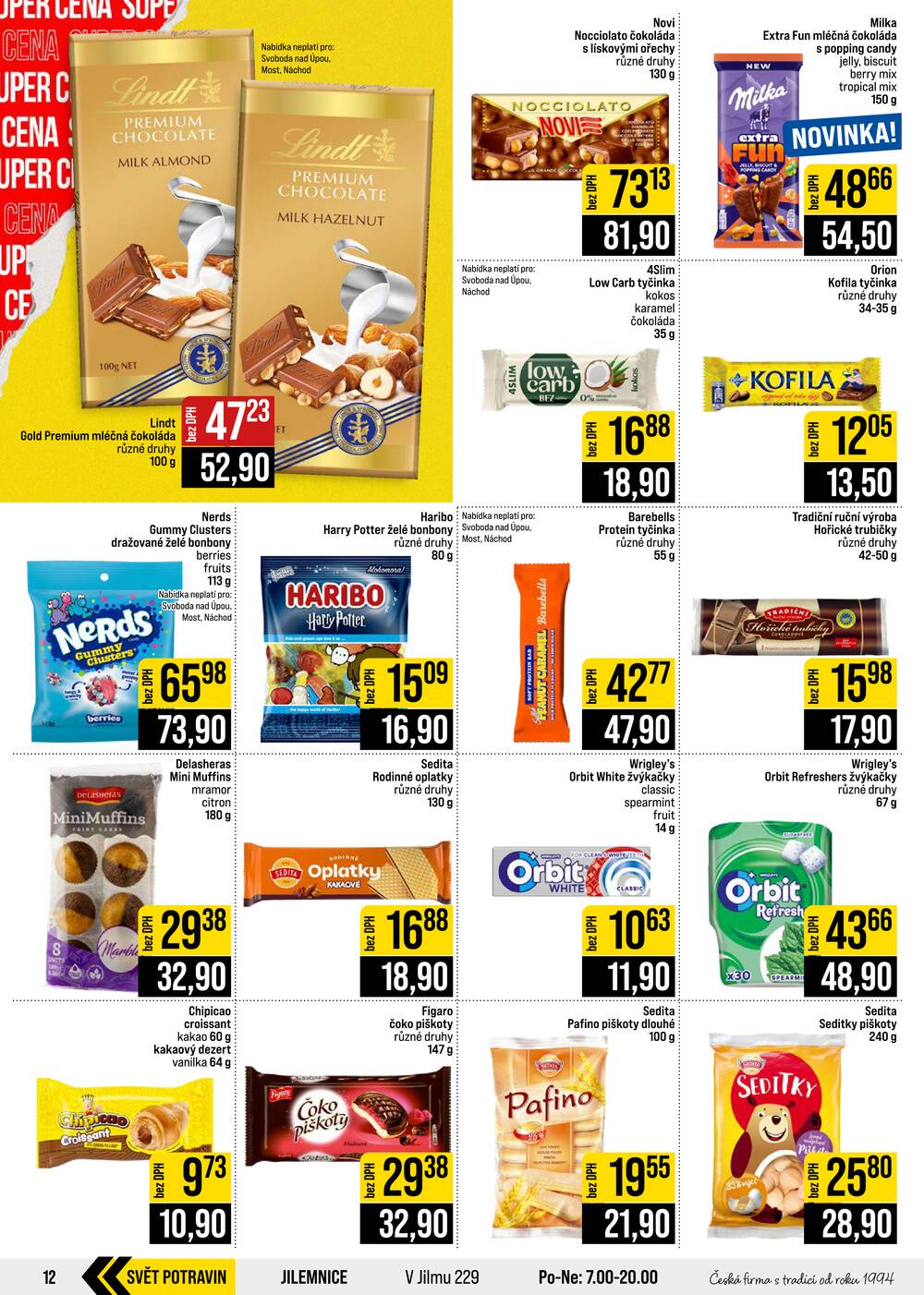 JIP Cash & Carry České Budějovice, Most, Náchod, Polička, Sušice a Svoboda nad Úpou od 21.10. do 27.10.2026