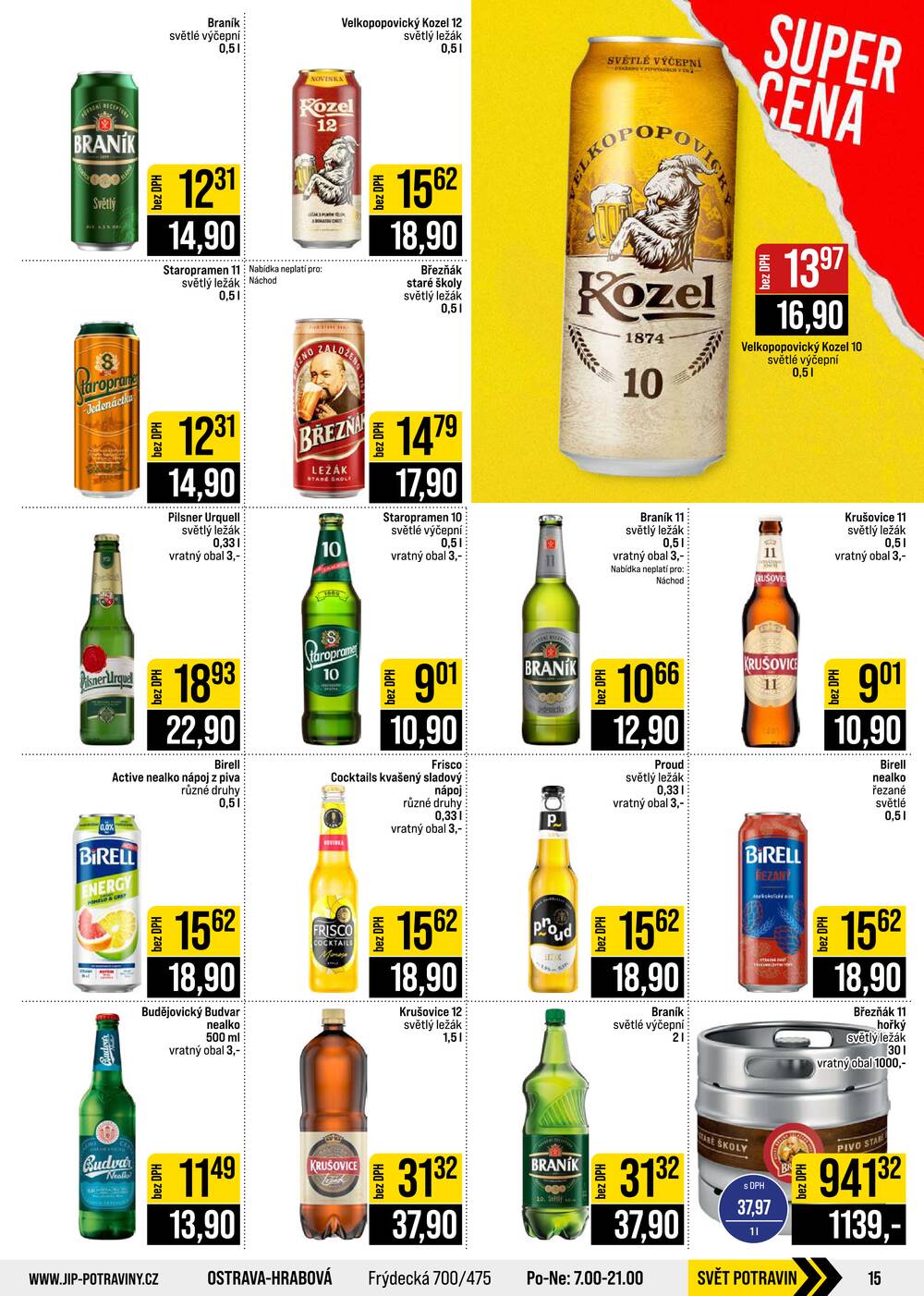 Leták JIP - JIP Cash & Carry České Budějovice, Most, Náchod, Polička, Sušice a Svoboda nad Úpou od 21.10. do 27.10.2026 - strana 15