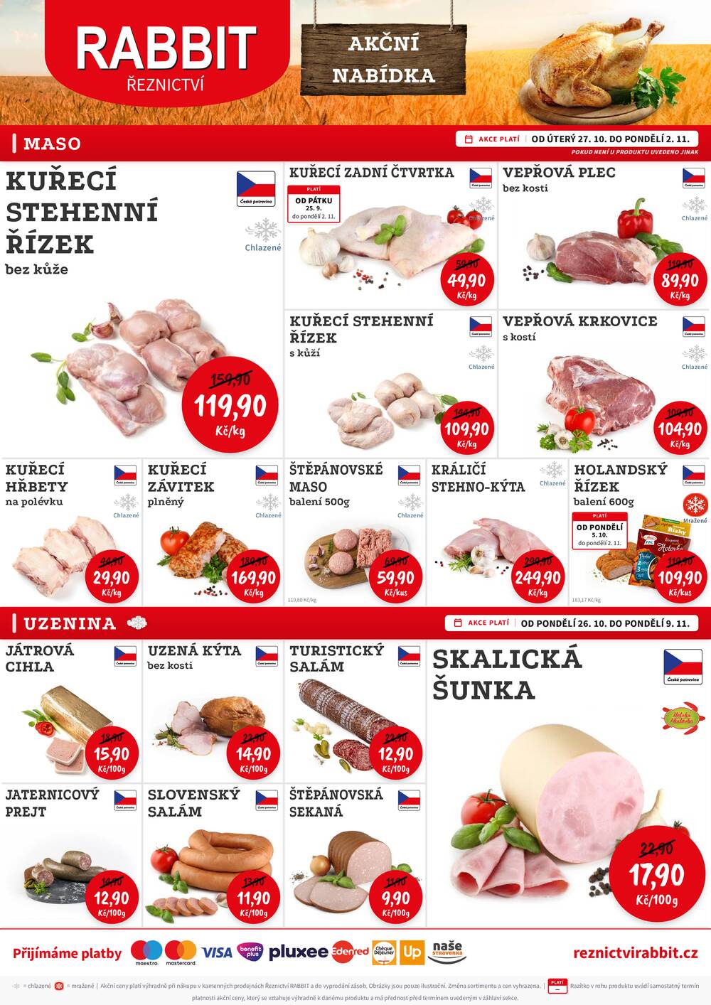Leták RABBIT řeznictví - RABBIT řeznictví od 26.10. do 31.10.2026 - strana 1