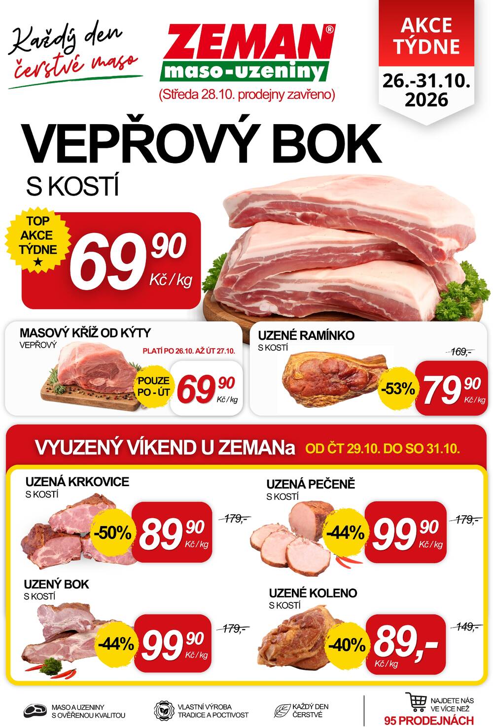Leták ZEMAN maso-uzeniny - ZEMAN maso-uzeniny od 26.10. do 31.10.2026 - strana 1 Leták ZEMAN maso-uzeniny - ZEMAN maso-uzeniny od 26.10. do 31.10.2026 - strana 1