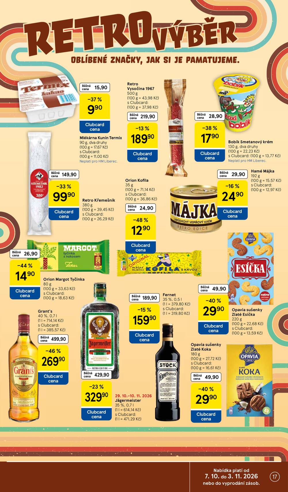 Tesco hypermarkety od 29.10. do 3.11.2026