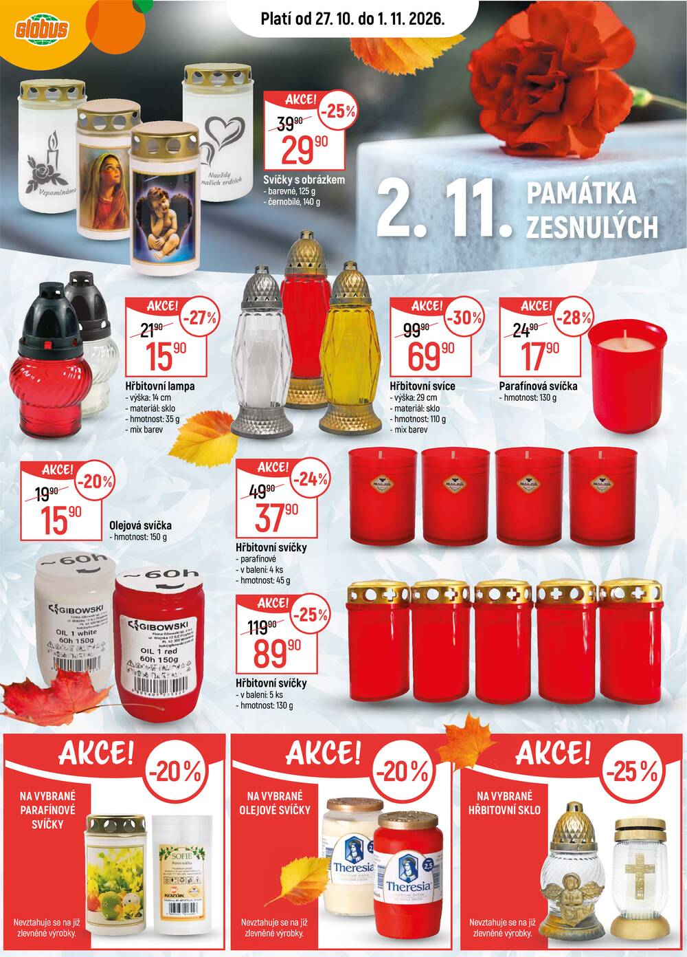 Akční leták Globus 27.10. - 3.11.2026 - Globus Praha - Zličín