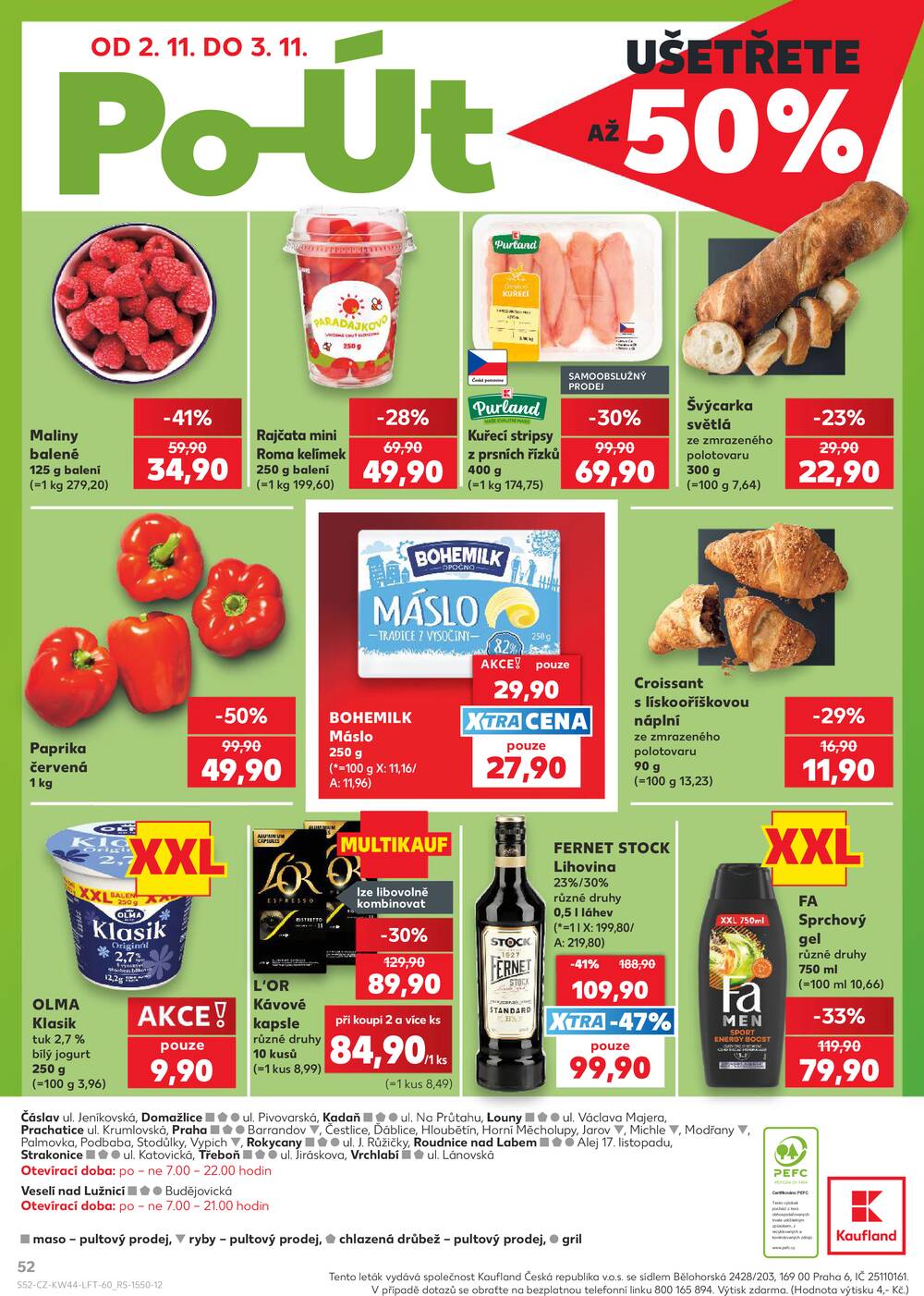 Leták Kaufland - Kaufland 29.10. - 3.11. - Kaufland - Praha 8 (Libeň) - strana 52