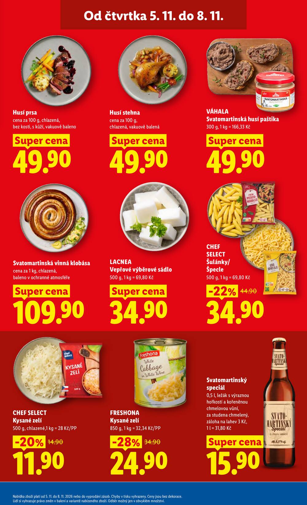 Lidl Čtvrtek od 5.11. do 8.11.2026