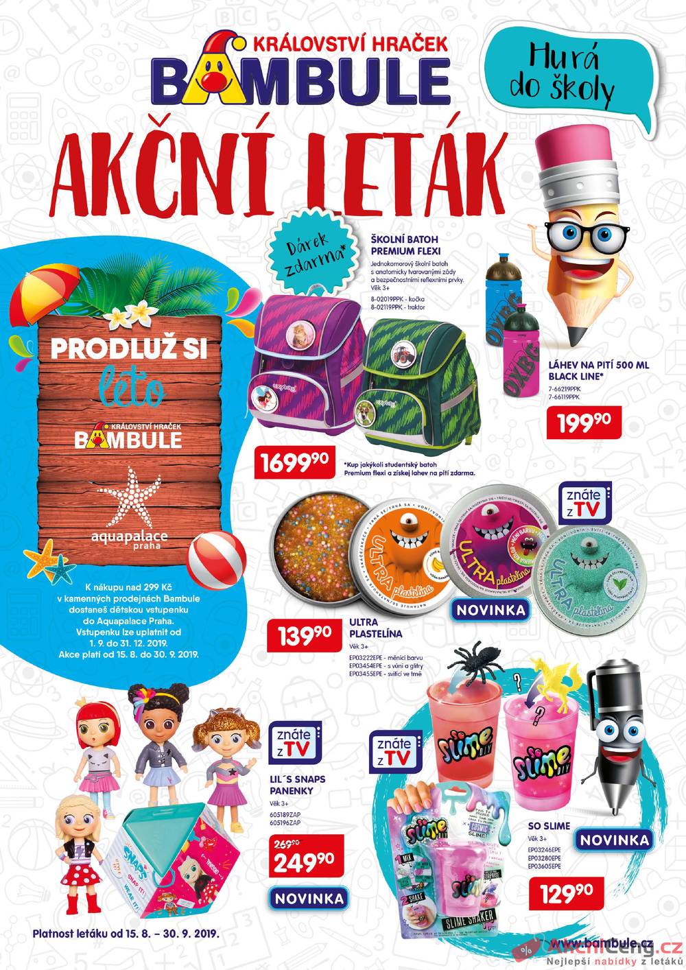 Leták Bambule - Bambule od 15.8. do 30.9.2019 - strana 1 Leták Bambule - Bambule od 15.8. do 30.9.2019 - strana 1
