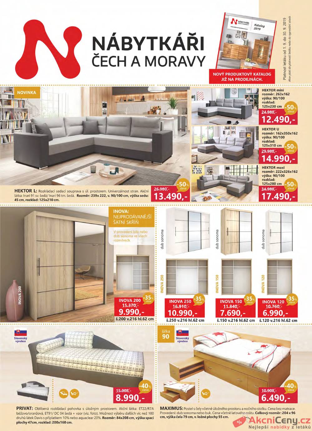 Leták Nábytkáři Čech a Moravy - Nábytkáři Čech a Moravy od 1.9. do 30.9.2019 - strana 1 Leták Nábytkáři Čech a Moravy - Nábytkáři Čech a Moravy od 1.9. do 30.9.2019 - strana 1