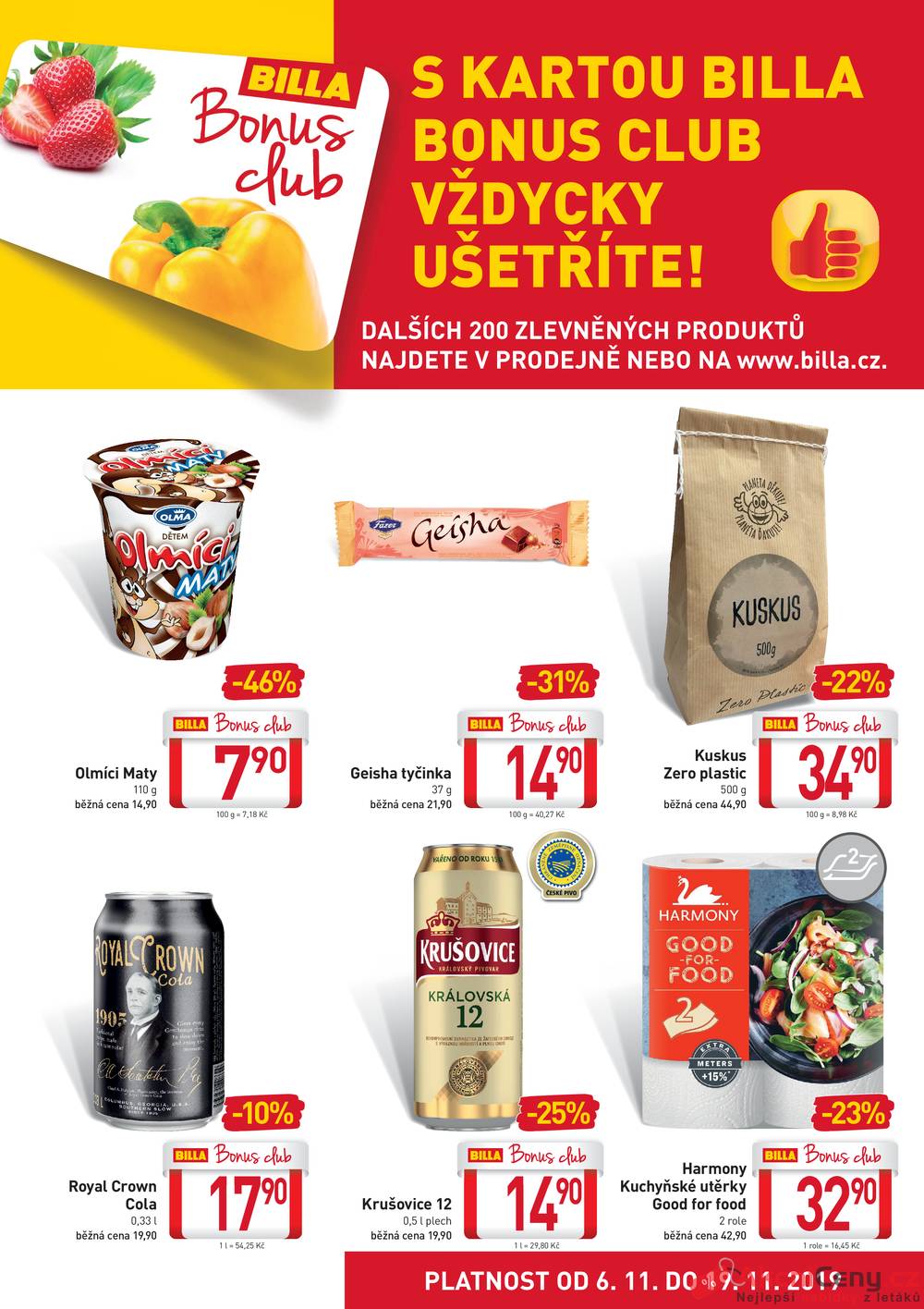 Leták Billa - Billa Bonus Club od 6.11. do 19.11.2019 - strana 1 Leták Billa - Billa Bonus Club od 6.11. do 19.11.2019 - strana 1