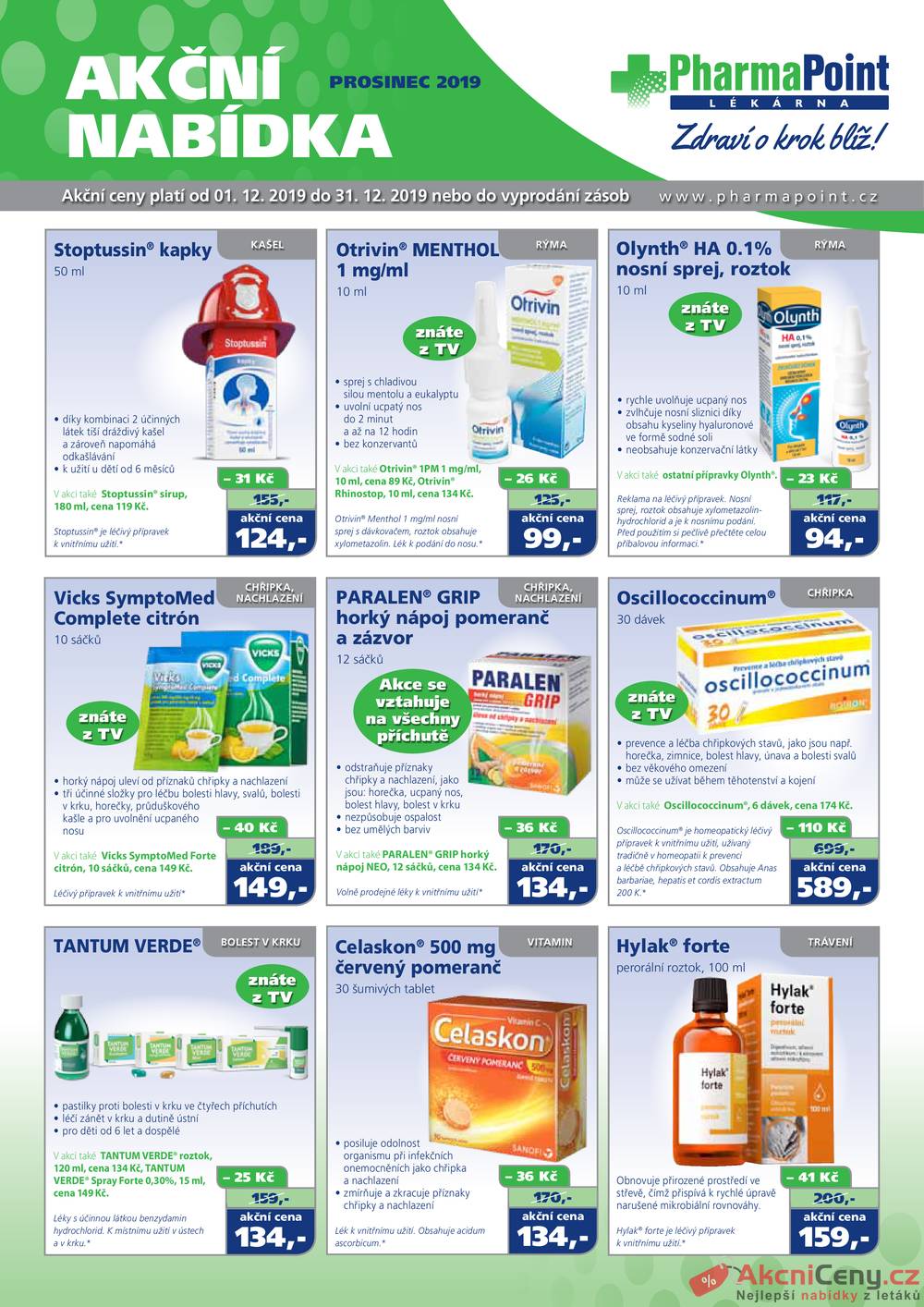 Leták PharmaPoint - Pharma Point od 1.12. do 31.12.2019 - strana 1 Leták PharmaPoint - Pharma Point od 1.12. do 31.12.2019 - strana 1