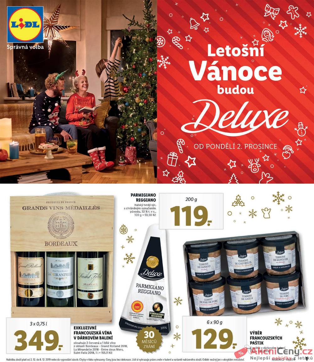 Leták Lidl - Lidl DELUXE Vánoce od 2.12. do 8.12.2019 - strana 1 Leták Lidl - Lidl DELUXE Vánoce od 2.12. do 8.12.2019 - strana 1