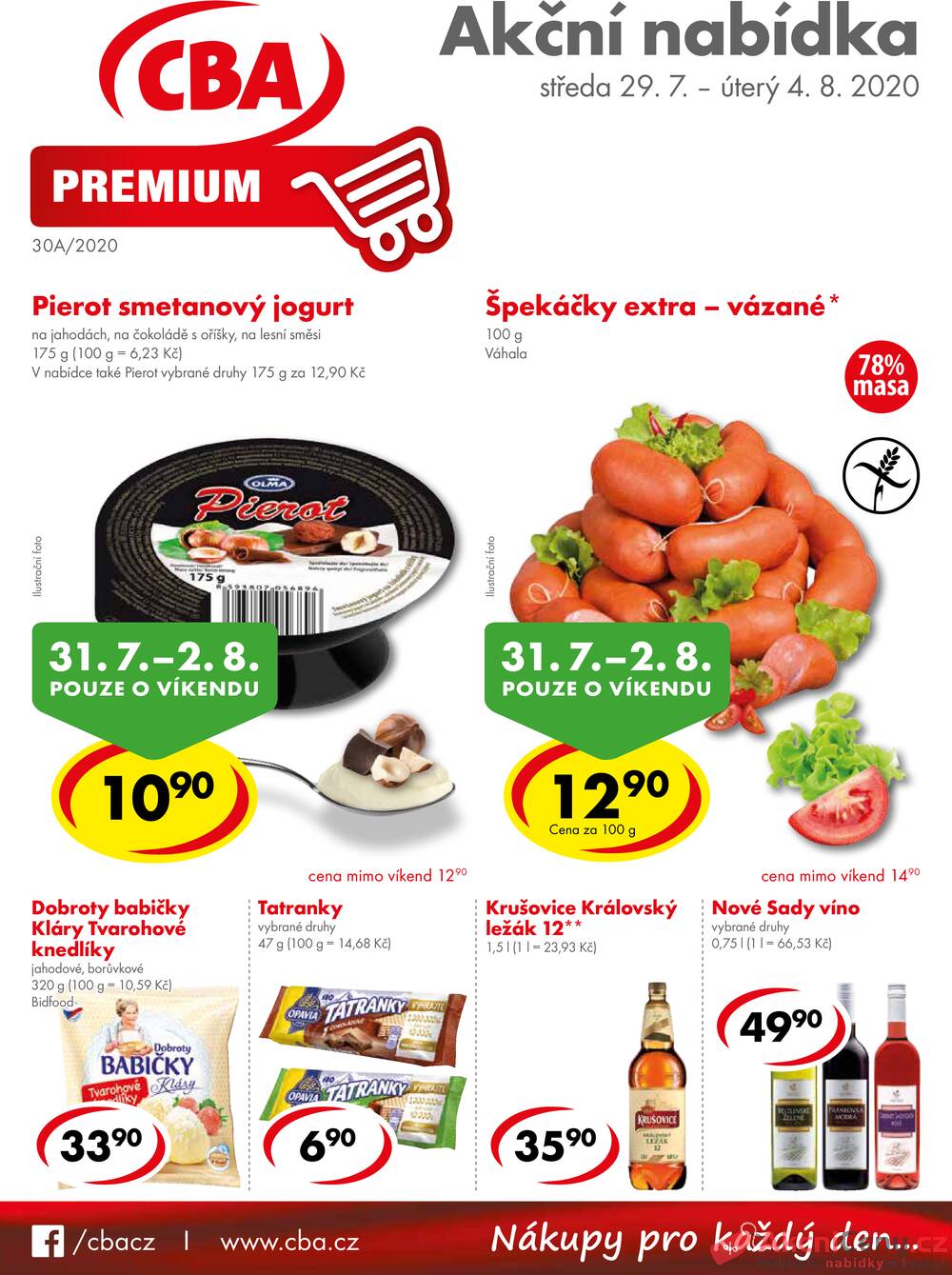 Leták CBA prodejní družstvo - CBA Premium od 29.7. do 4.8.2020 - strana 1 Leták CBA prodejní družstvo - CBA Premium od 29.7. do 4.8.2020 - strana 1