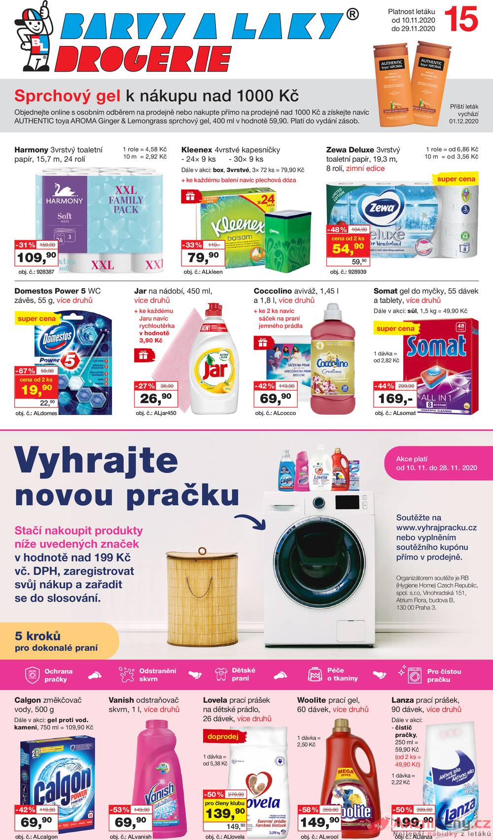 Leták Barvy a laky drogerie - Barvy a laky drogerie od 10.11. do 29.11.2020 - strana 1 Leták Barvy a laky drogerie - Barvy a laky drogerie od 10.11. do 29.11.2020 - strana 1