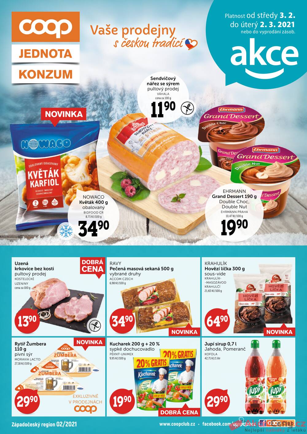 Leták COOP - COOP Západočeský region od 3.2. do 2.3.2021 - strana 1 Leták COOP - COOP Západočeský region od 3.2. do 2.3.2021 - strana 1