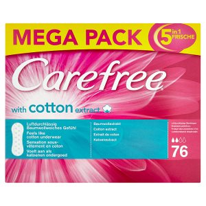 Carefree with cotton extract slipové vložky 76 ks