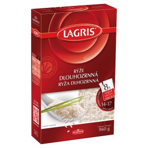 Lagris Rýže dlouhozrnná 8 varných sáčků 960g