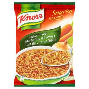 Knorr Snacky noodles, vybrané druhy