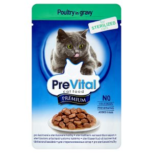 PreVital Premium Kompletní krmivo pro dospělé kočky - pro kastrované a sterilizované kočky 100g