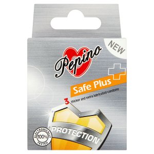 Pepino Safe Plus+ Kondomy z přírodního latexu zesílené extra lubrikované 3 ks