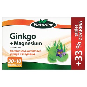 Naturline Ginkgo + Magnesium 30+10 tablet zdarma