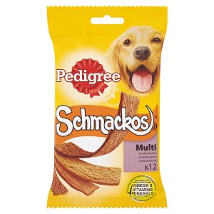Pedigree Schmackos Multi 4 příchutě doplňkové krmivo pro dospělé psy 104g