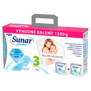 Sunar Premium 3 Pokračovací mléčná kojenecká výživa 2 x 600g