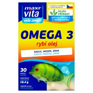 MaxiVita Omega 3 rybí olej 30 kapslí 18,4g