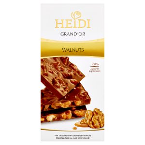 Heidi Grand'Or Mléčná čokoláda s karamelizovanými vlašskými ořechy 100g
