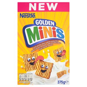 Nestlé Golden Minis Cereální čtverečky se sušenkovou chutí 375g