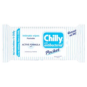 Chilli Pocket with antibacterial intimní ubrousky 12 ks