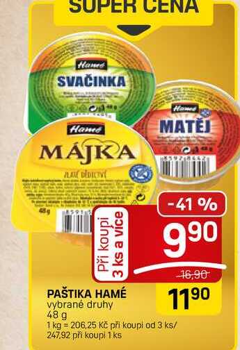 PAŠTIKA HAMÉ vybrané druhy 48 g