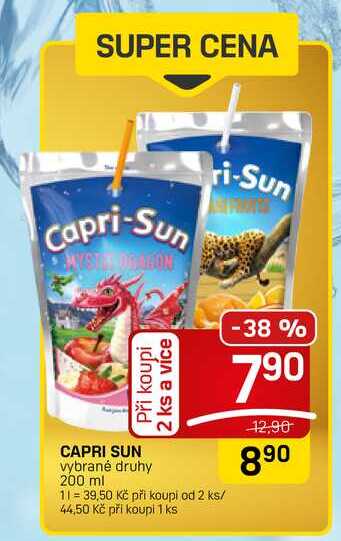 CAPRI SUN vybrané druhy 200 ml