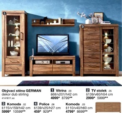 Obývací stěna GERMAN - 3 Komoda