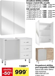 Koupelnová skříňka pod umyvadlo LYNNE