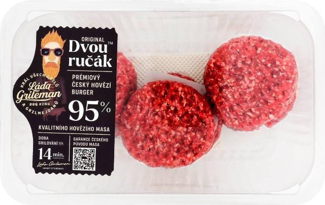 Kostelecké uzeniny Hovězí burger dvouručák 6 ks