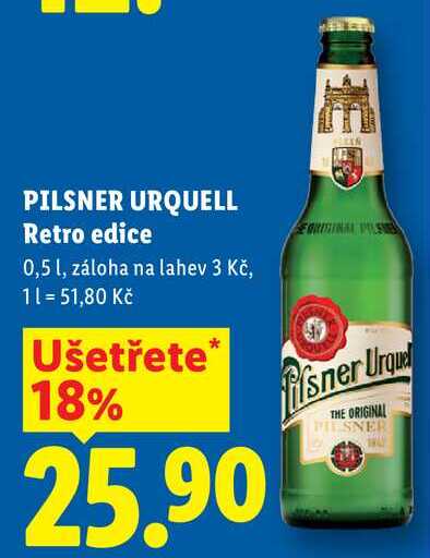 PILSNER URQUELL Retro edice 0,5 l