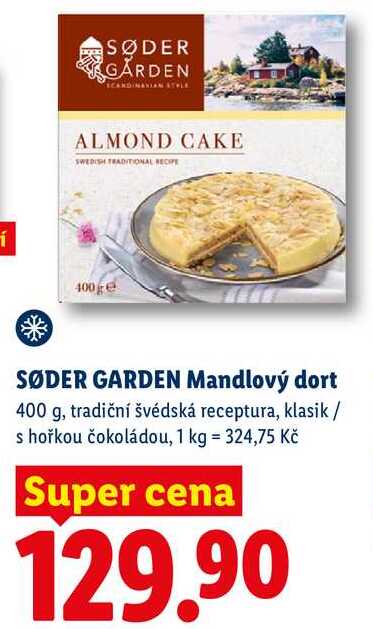SØDER GARDEN Mandlový dort, 400 g