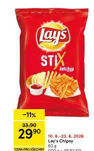 Lay's Chipsy, 60 g