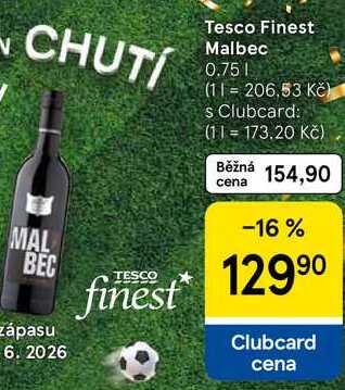 Tesco Finest Malbec, 0.75 l