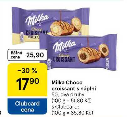 Milka Choco croissant s náplní, 50 g