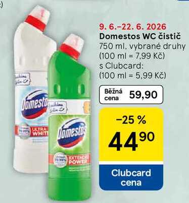 Domestos WC čistič, 750 ml, vybrané druhy
