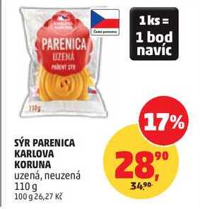 SÝR PARENICA KARLOVA KORUNA uzená, 110 g 