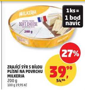 ZRAJÍCÍ SÝR S BÍLOU PLÍSNÍ NA POVRCHU MILKERIA, 200 g
