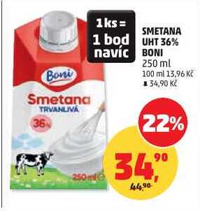 SMETANA UHT 36% BONI, 250 ml